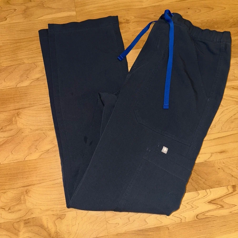 Figs Men Scrub Pants Cairo technical collection size small zip fly blue‎